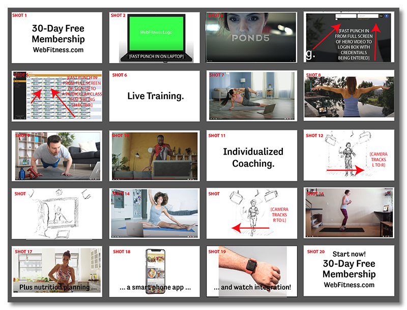 WebFitness Storyboards