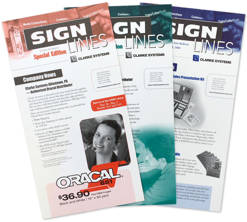 Clarke Systems Sign Lines Mailer