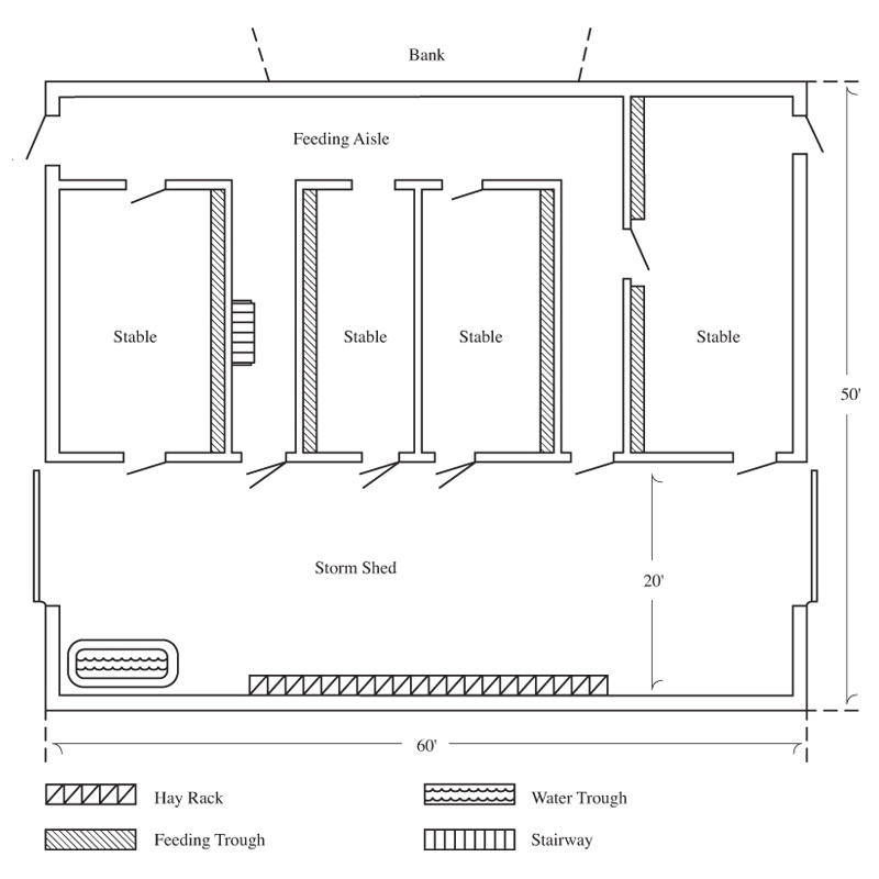 PA German Barn Top View